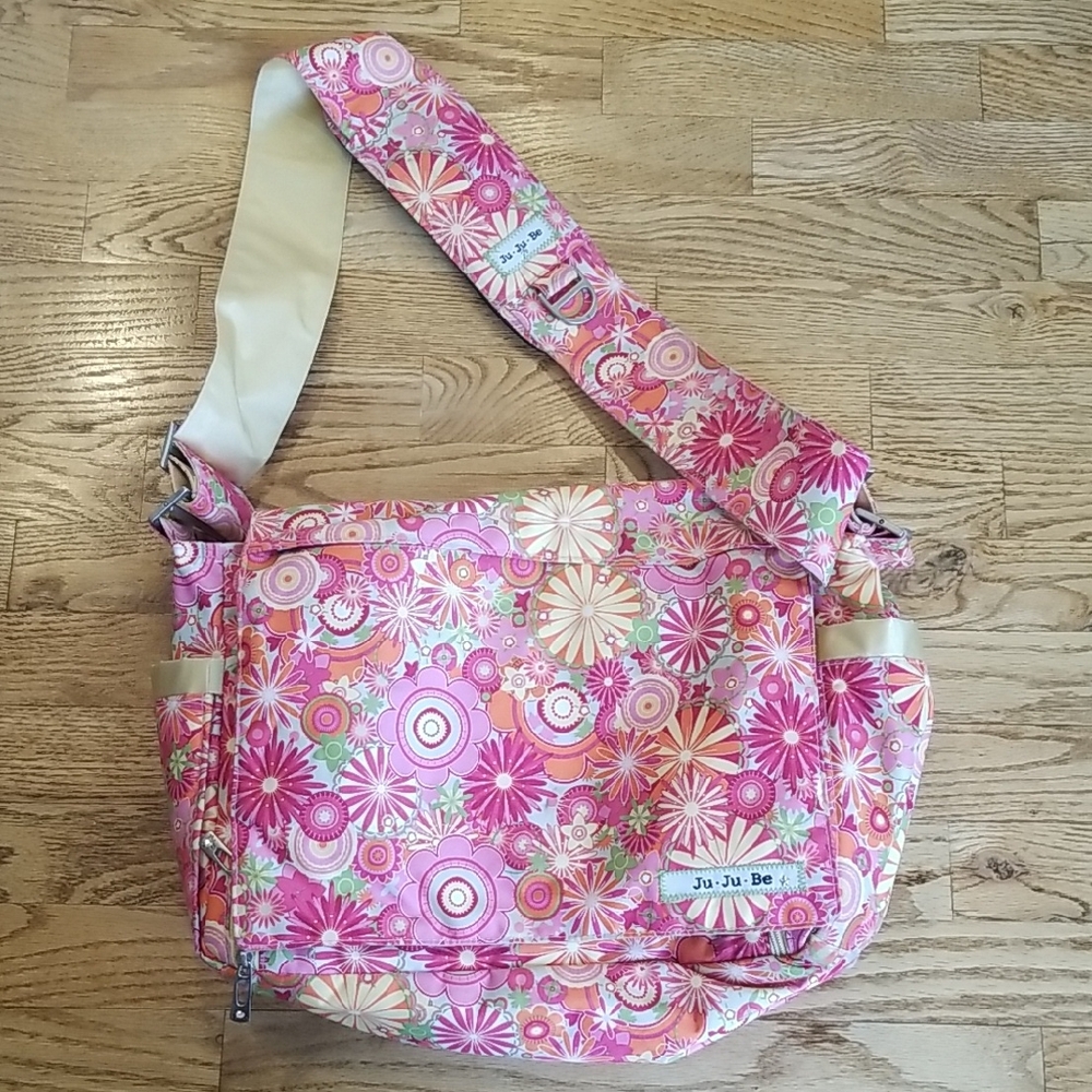 Ju-Ju-Be Floral Baby Shoulder Bag Travel Utility Diaper Colorful Casual Light